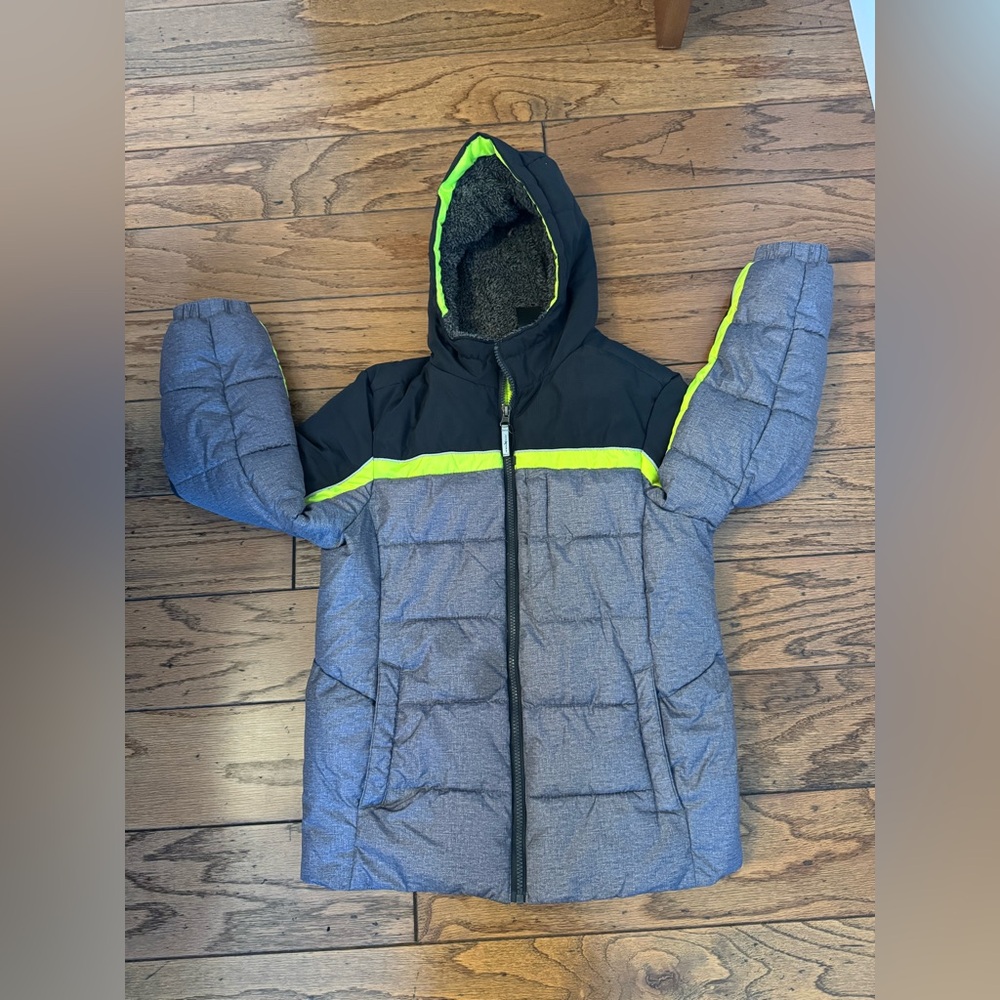 Zero XPosur Gray Waterproof Puffer Warm Jacket Sz L 10/12